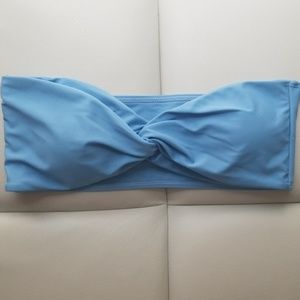 Light Blue Tie Knot Bathing Suit Top